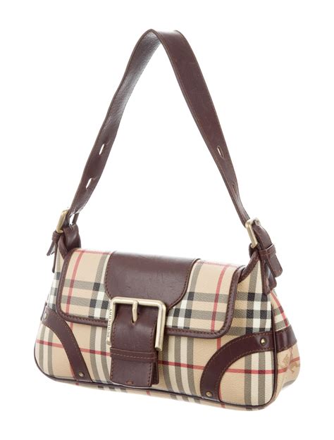 burberry nova checkered bucket bag canvas leather bag|Burberry check shoulder bag.